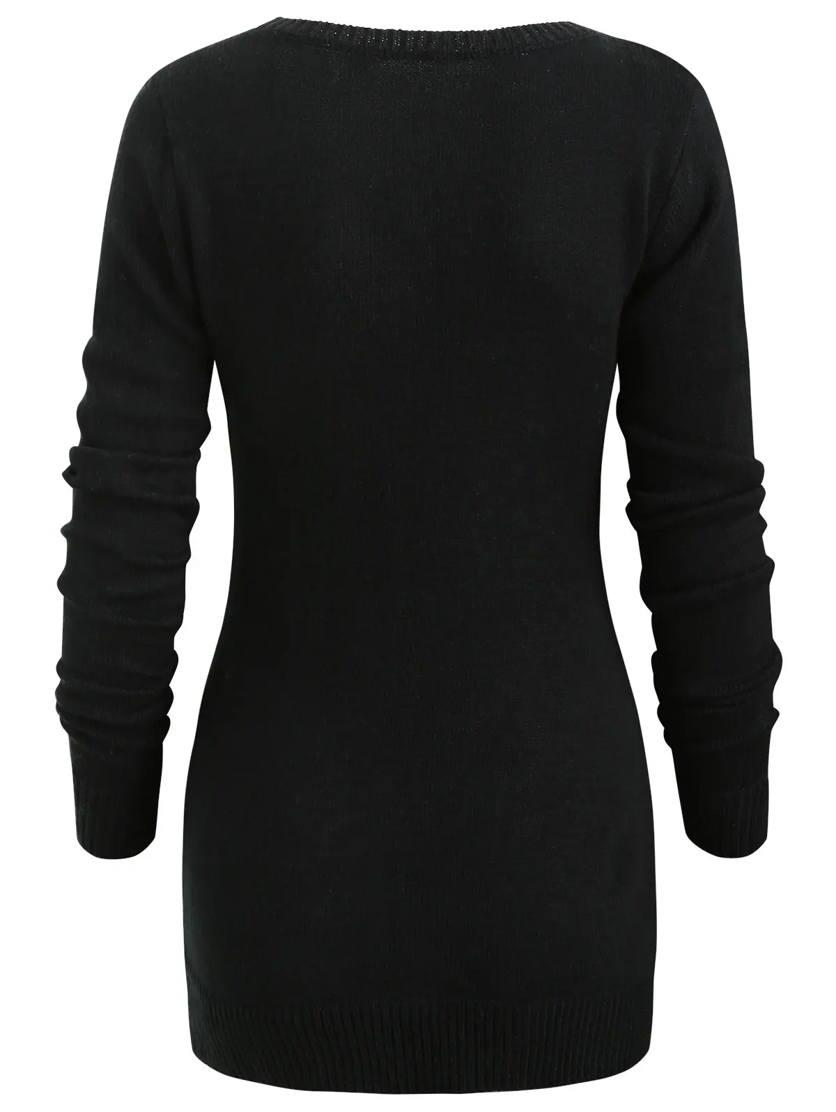 Wipalo Pullover Sweater Women Buttons Crew Neck Long Sleeve With Striped Scarf Winter New Fashions Ladies Tops Clothing | Женская одежда