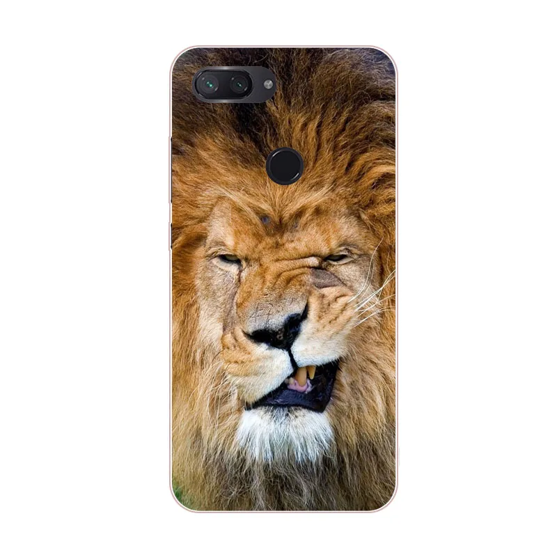 xiaomi mi 8 lite Case Silicon Beast animal Painting Soft TPU Back Cover for mi8 Phone protect Bags shell |