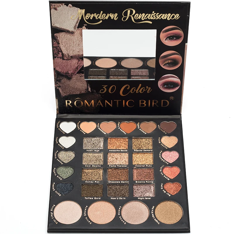 ICYCHEER модные тени для век Палитра 30 цветов макияж матовые палитра блестящие
