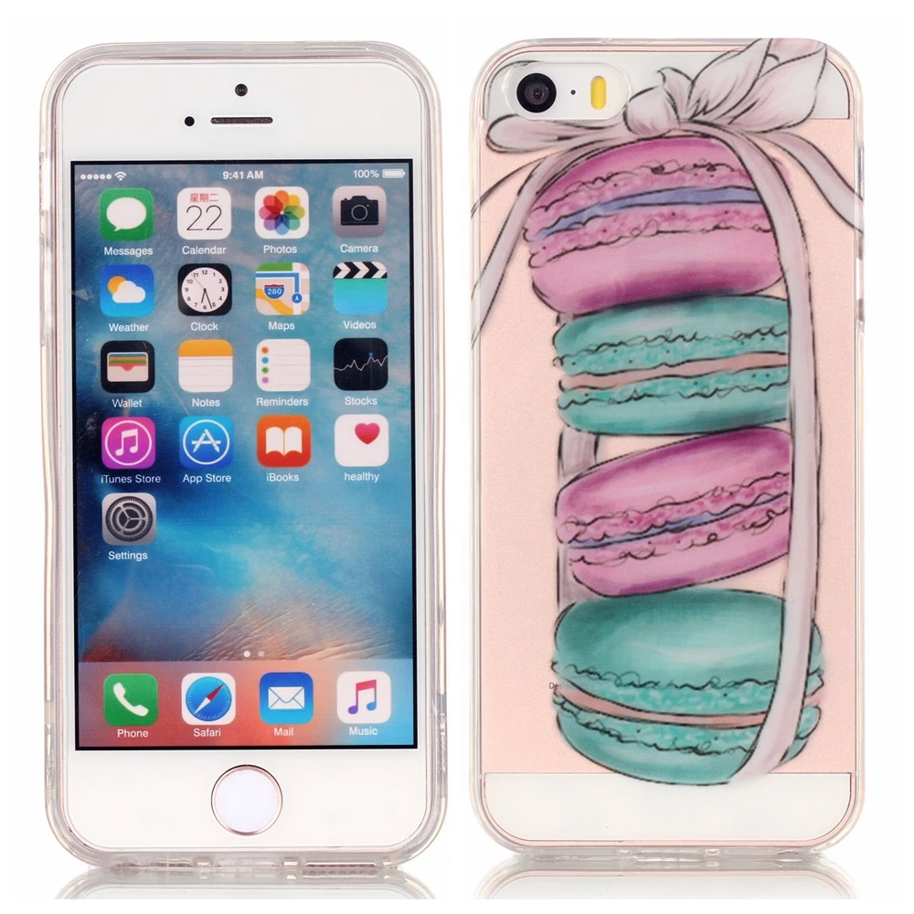Чехол для телефона ASLING TPU Macaron iPhone 5/5S/SE | Мобильные телефоны и аксессуары
