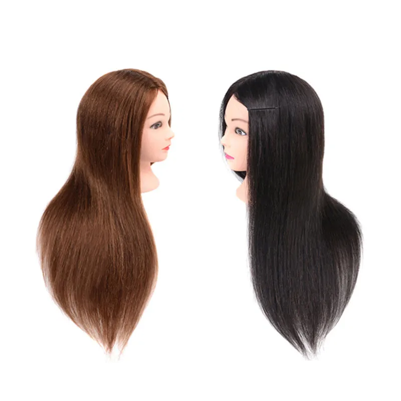 Голова манекен для обучения 80% натуральных волос парикмахерских начинающих