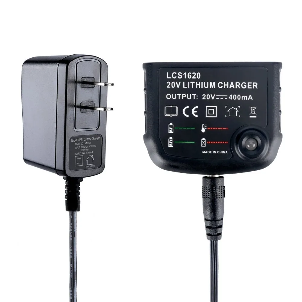Перезаряжаемое зарядное устройство LCS1620 20V для BLACK & DECKER литиевая батарея