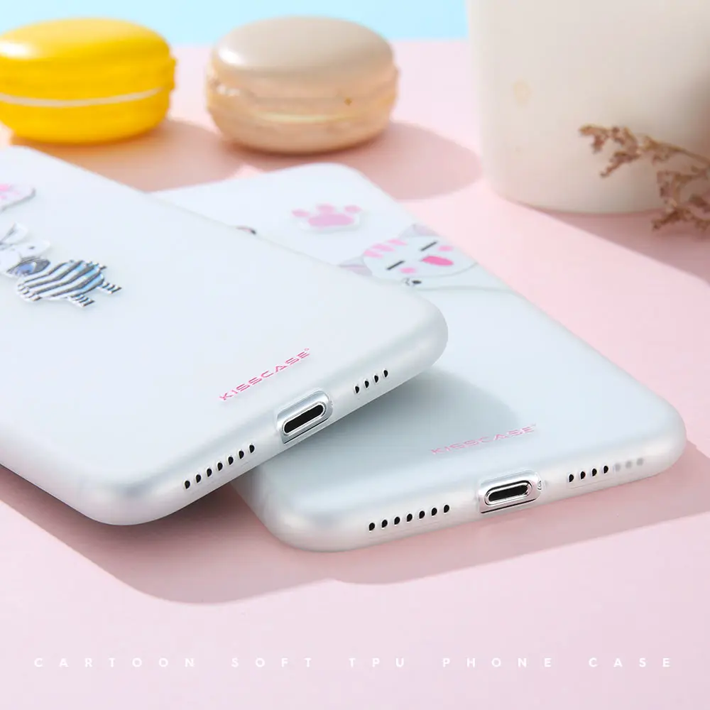 KISSCASE Cute Animal Clear Cases For iPhone X XS Max XR Soft TPU Silicon Girly 6 6S 7 8 Plus 5 5S SE Back Cover |