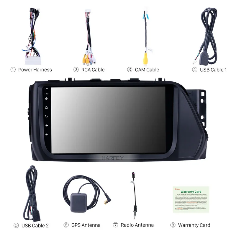 Harfey автомобильный мультимедийный плеер 9 &quotдля 2017 hyundai VERNA Android 10 0 Bluetooth радио gps Navi