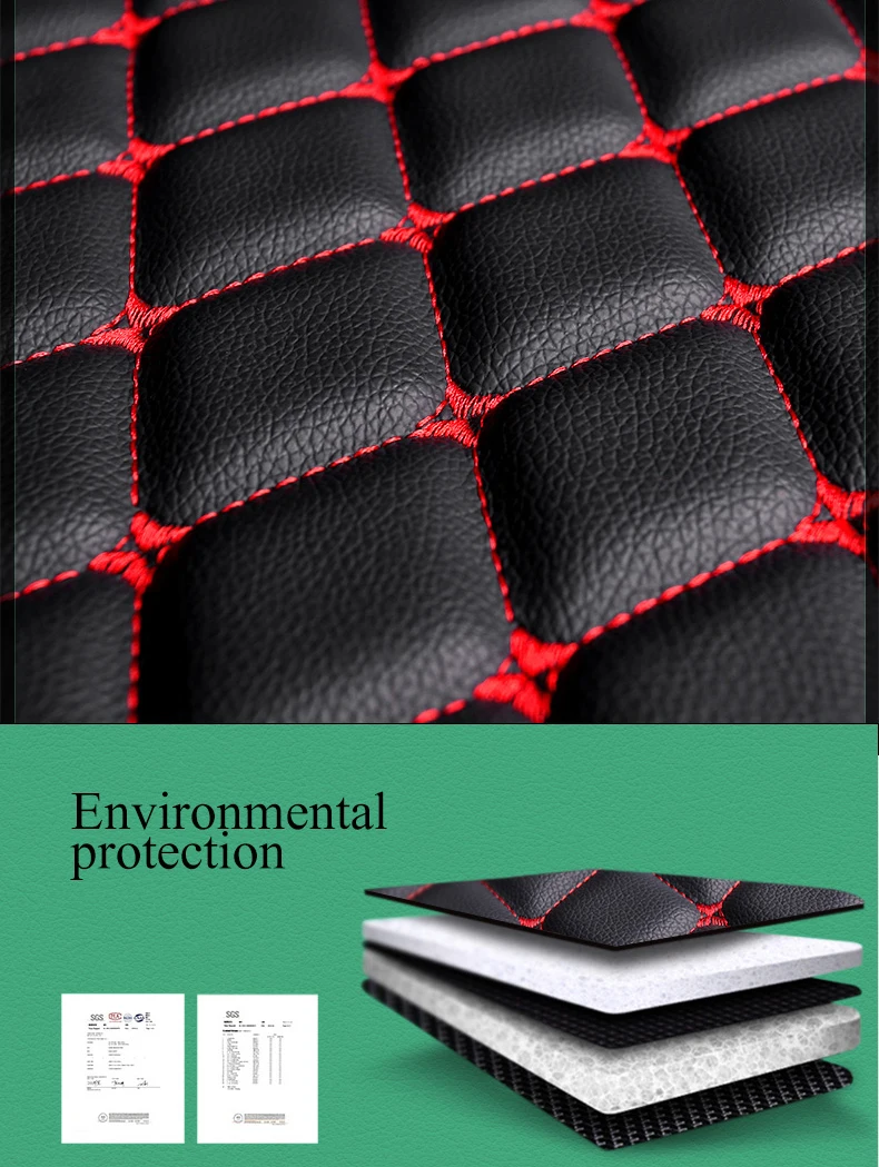 

ZHAOYANHUA Custom fit car Trunk mats for Jeep Grand Cherokee Wrangler Commander Compass 5D heavyduty carpet floor liner