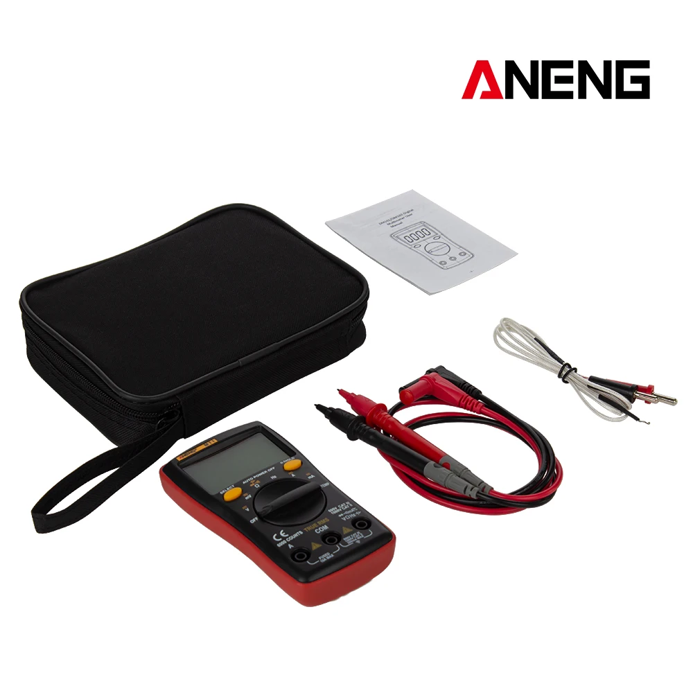 

ANENG M11 Digital Multimeter Backlight 6000 Counts AC/DC Transform Ohm Ammeter Resistance Battery Capacitance Temperature Test