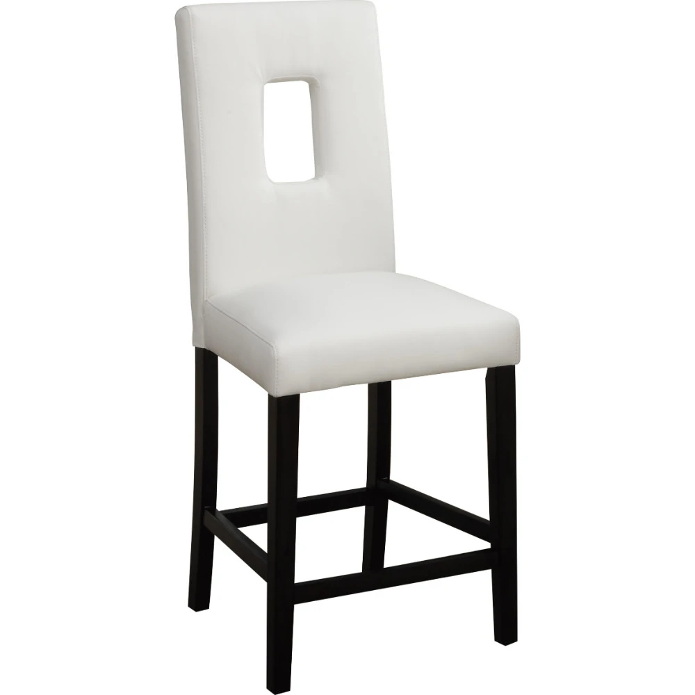 Деревянный счетчик высокие стулья с вырезом сзади набор из 2 белый | Мебель