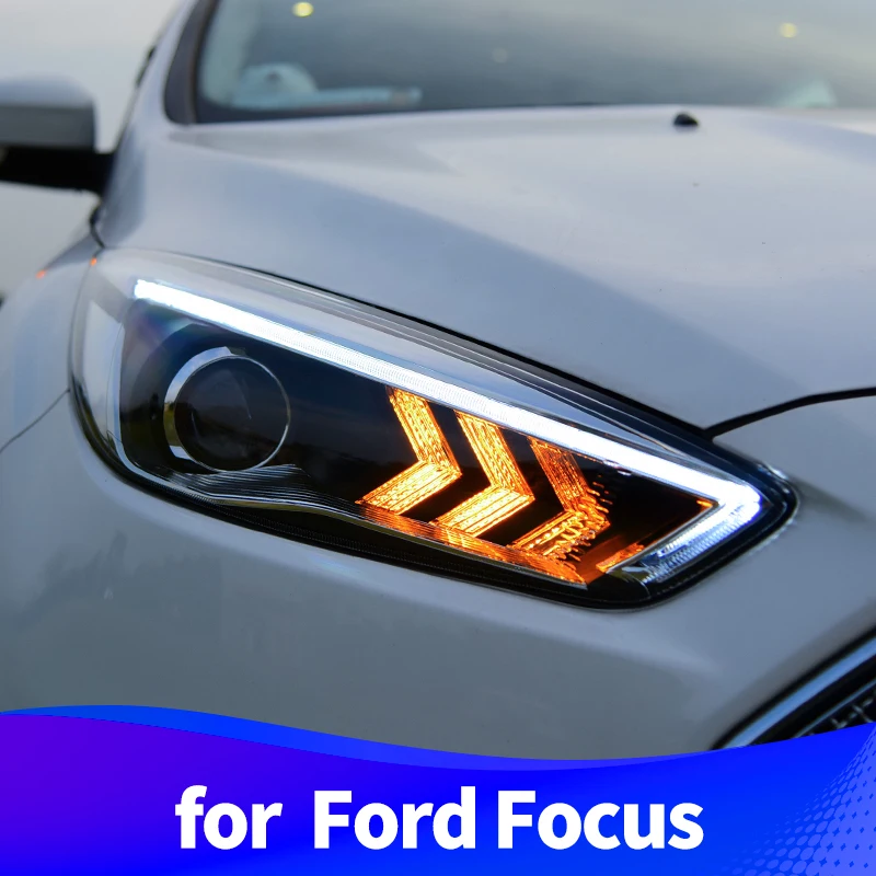 Фара в сборе для Ford Focus 2015 2018 Mk3.5 светодиодная фара DRL светодиодный сигнал поворота