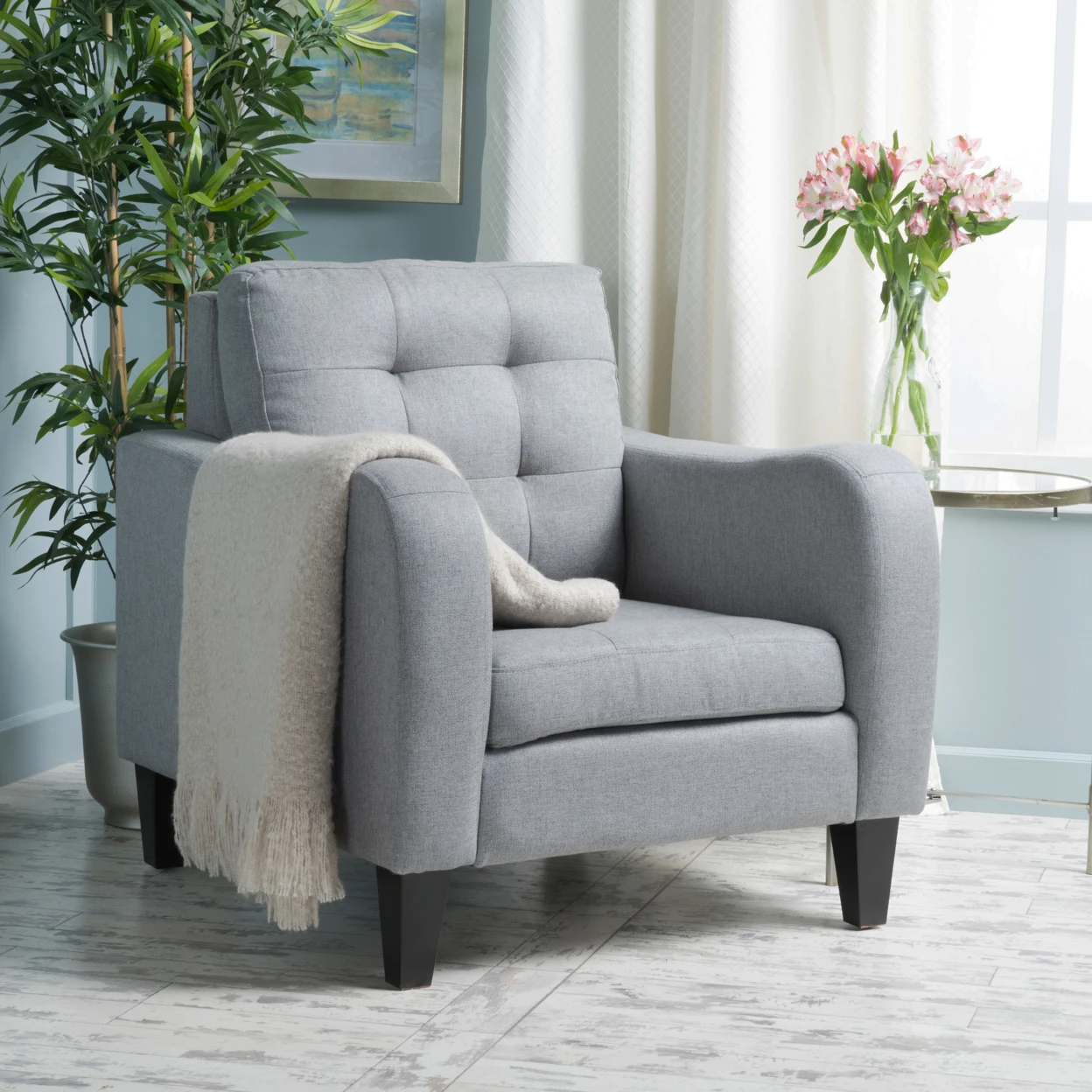 Seraf Tufted назад ткань клубный стул|Стулья для гостиной| |