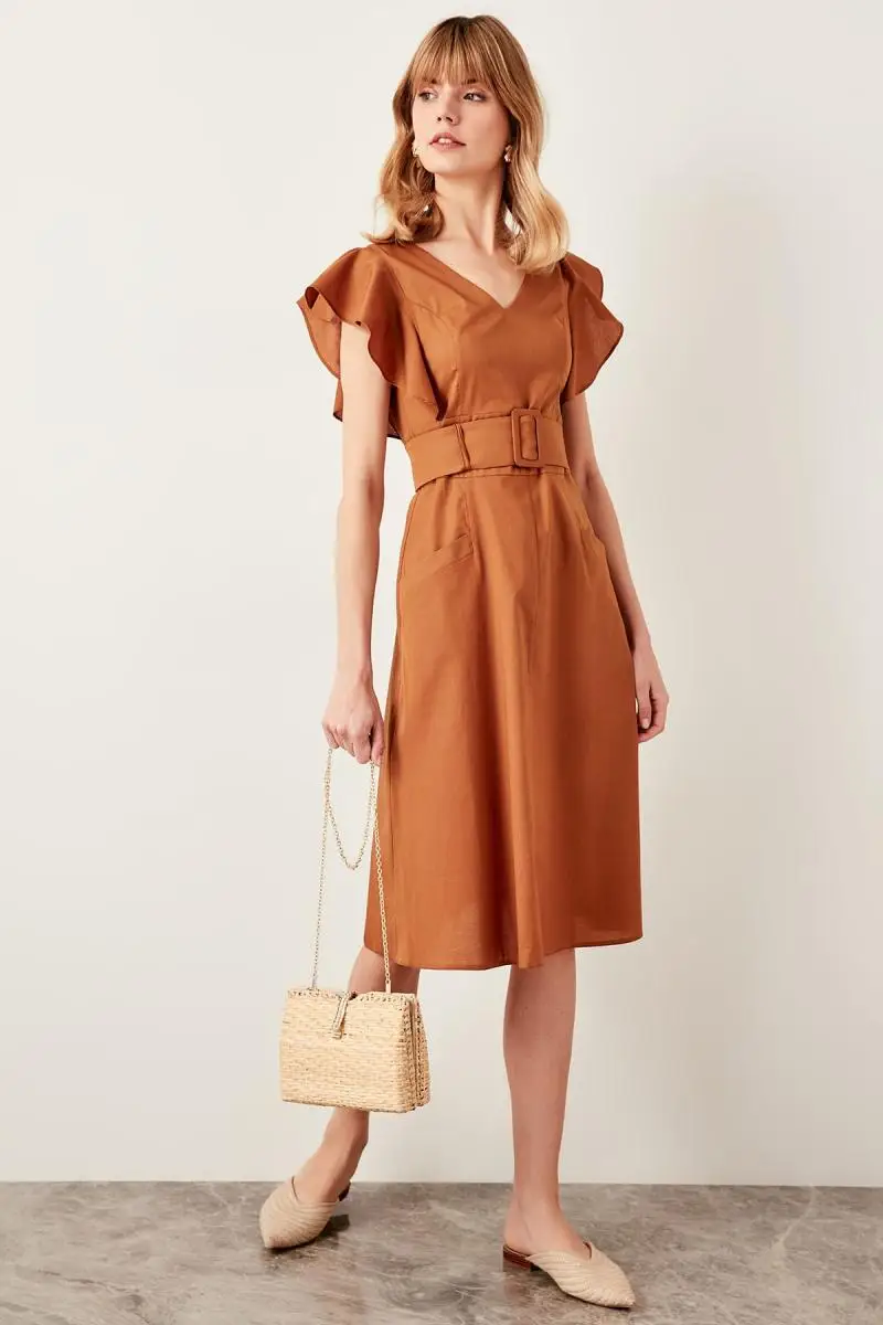 Trendyol платье с поясом TWOSS19XO0073|Женские платья| |