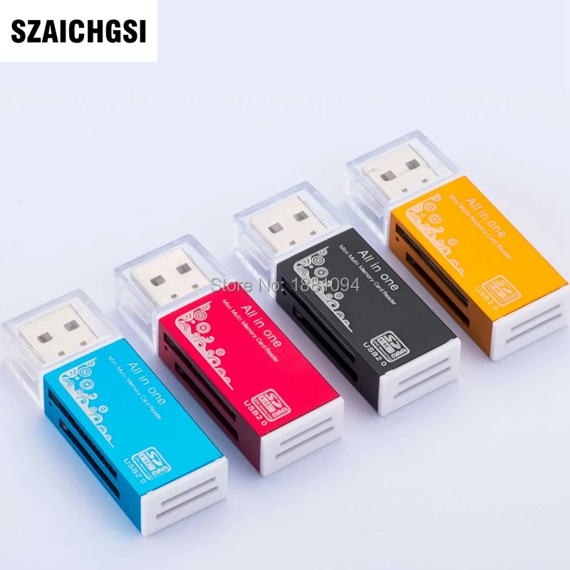 Считыватель карт памяти SD 100 шт./лот Multi in 1 для Pro Duo Micro TF M2 MMC SDHC MS|Картридеры| |