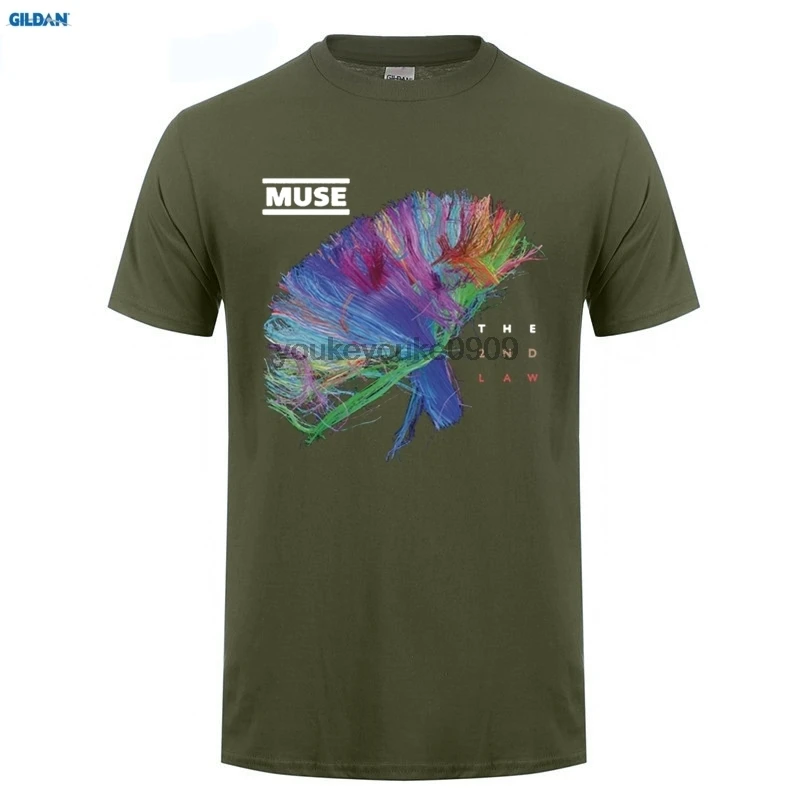 GILDAN Новый MUSE 2-ой LAW рок группа мужская белая черная футболка Размер новейшая мода