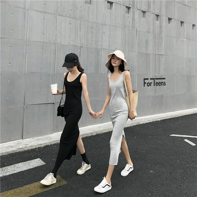 Разделение летние женское платье Бохо ПР повседневное рукавов Тонкий плотно