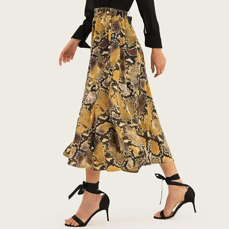 Boho Летняя женская юбка Повседневная элегантная Панк Сексуальная клубная