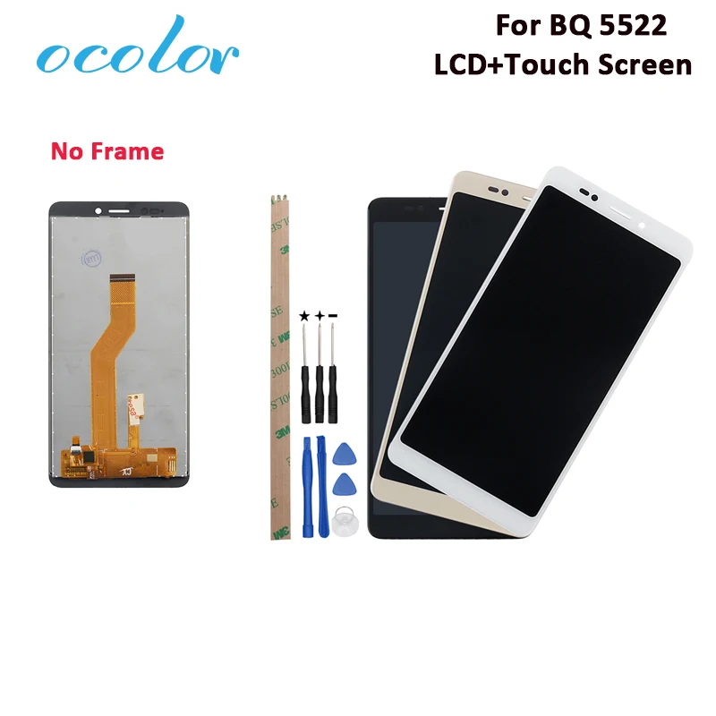 Ocolor для BQ 5522 ЖК дисплей и сенсорный экран протестированый сборка Замена 5 45