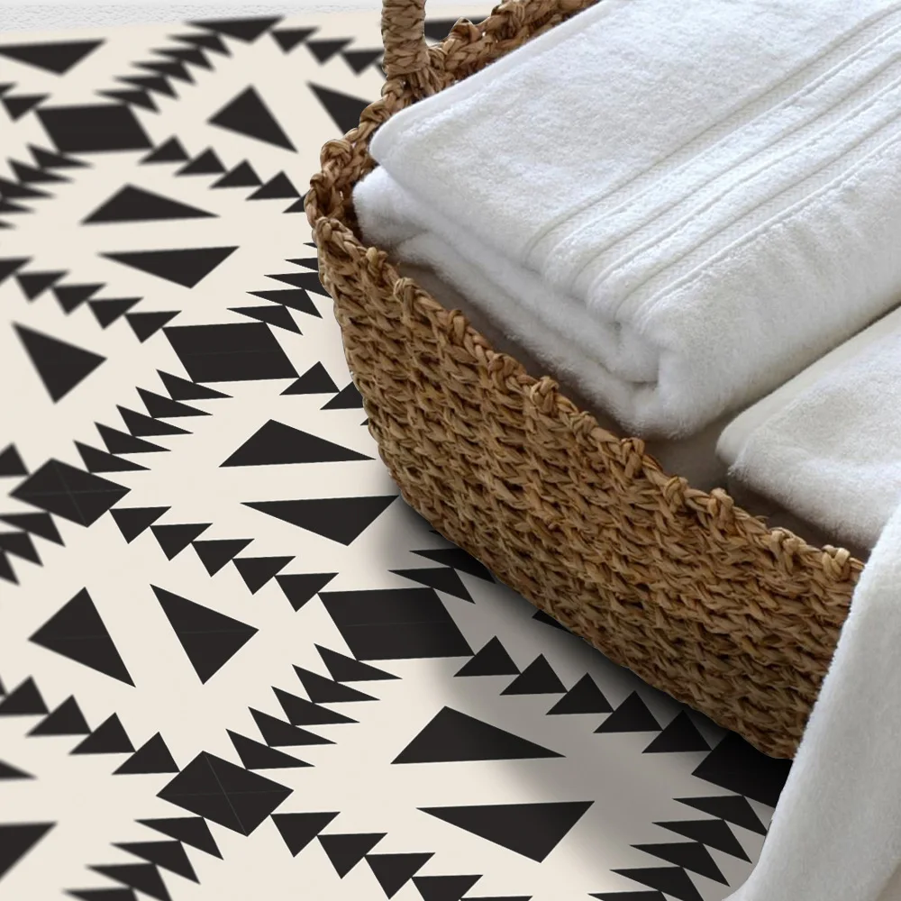 60x120 см модные абстрактные геометрические черные белые самоклеящиеся обои ПВХ