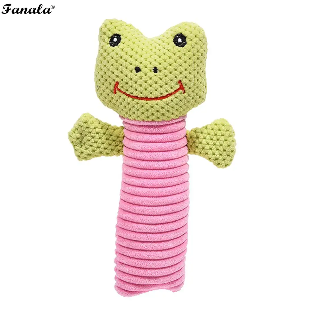 Funny Cartoon Pet Dog Chewing Toy Multicolor Animal Plush Sound Squeake Frog Shape Cow | Дом и сад