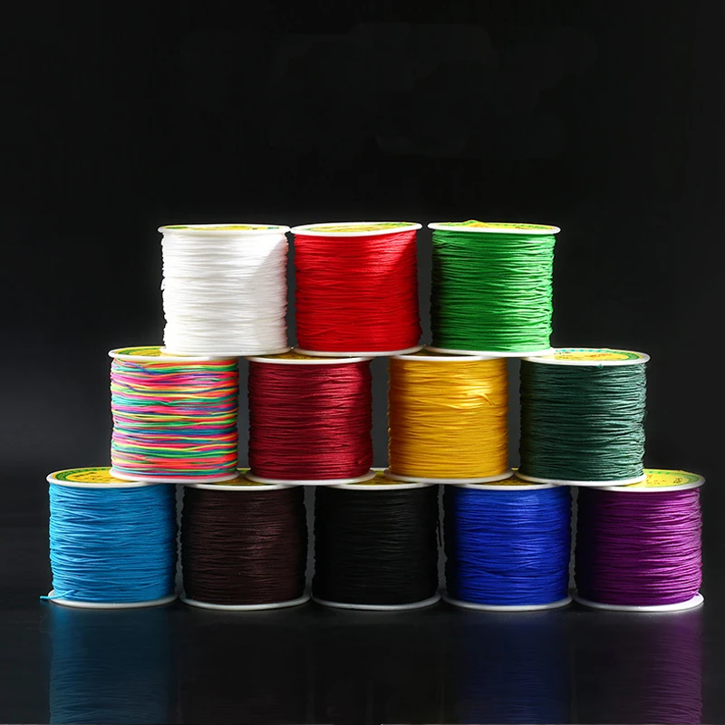 100 Yards 0.8mm Braid Nylon Cords Imitation Silk String Thread For DIY Bracelets Jewelry Making Findings & Components 90m