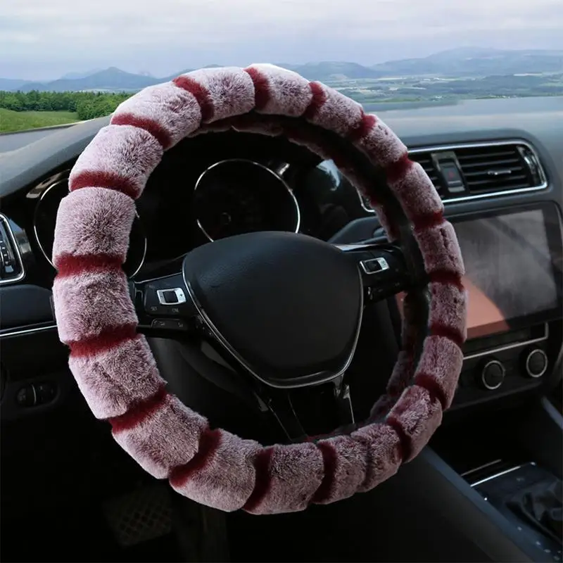 Car Steering Plush Wheel Cover Autumn Winter Copy Wool Short Fiber Decoration Collarless Warm Handle | Автомобили и мотоциклы