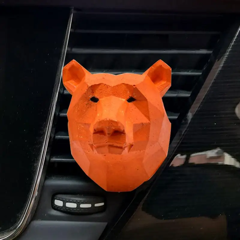 Ремесло 3D геометрия Медведь голова ароматерапия гипсовый автомобиль дисплей