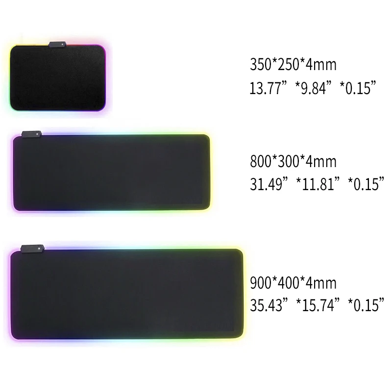 Большой светодиодный RGB игровой коврик для мыши расширенная подсветка геймер