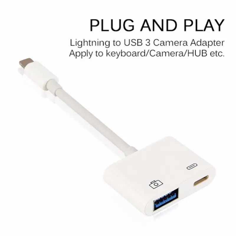 2 в 1 комплект подключения камеры 8Pin к USB OTG кабель адаптер для iPhone iPad