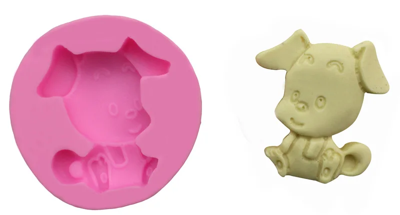 Сахар торт границы Формы Собака Фондант Плесень украшения торта инструменты Гум