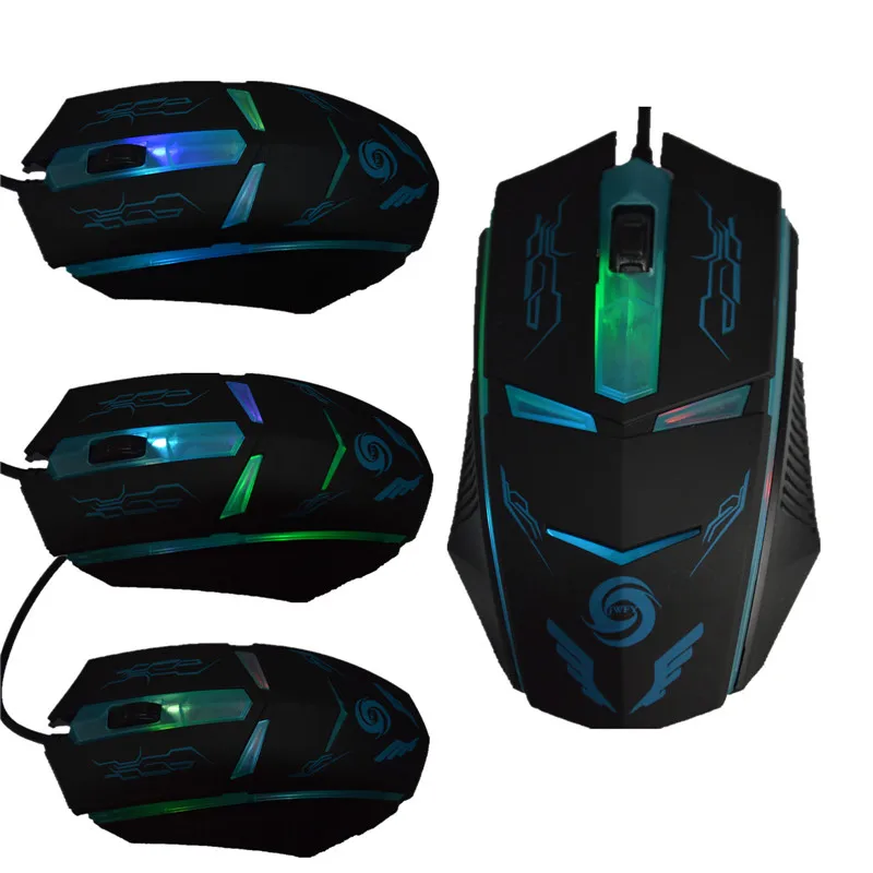 AAAJ-K2 Проводная игровая мышь USB 3 кнопки 1600 точек/дюйм Бесшумная оптическая