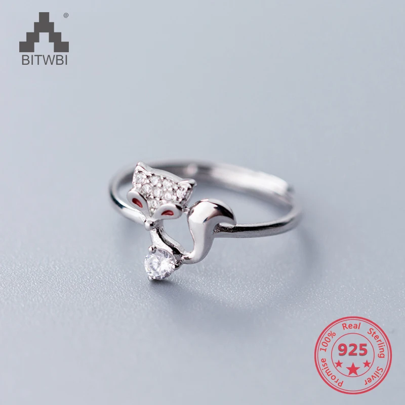 Женское регулируемое кольцо из серебра 925 пробы в Корейском стиле | Украшения и