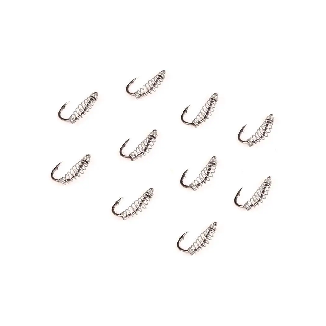 Stainless Steel Spring Barbed Fishing Hooks Tackle Pack of 4 Types Accessories 20g Geometric | Спорт и развлечения