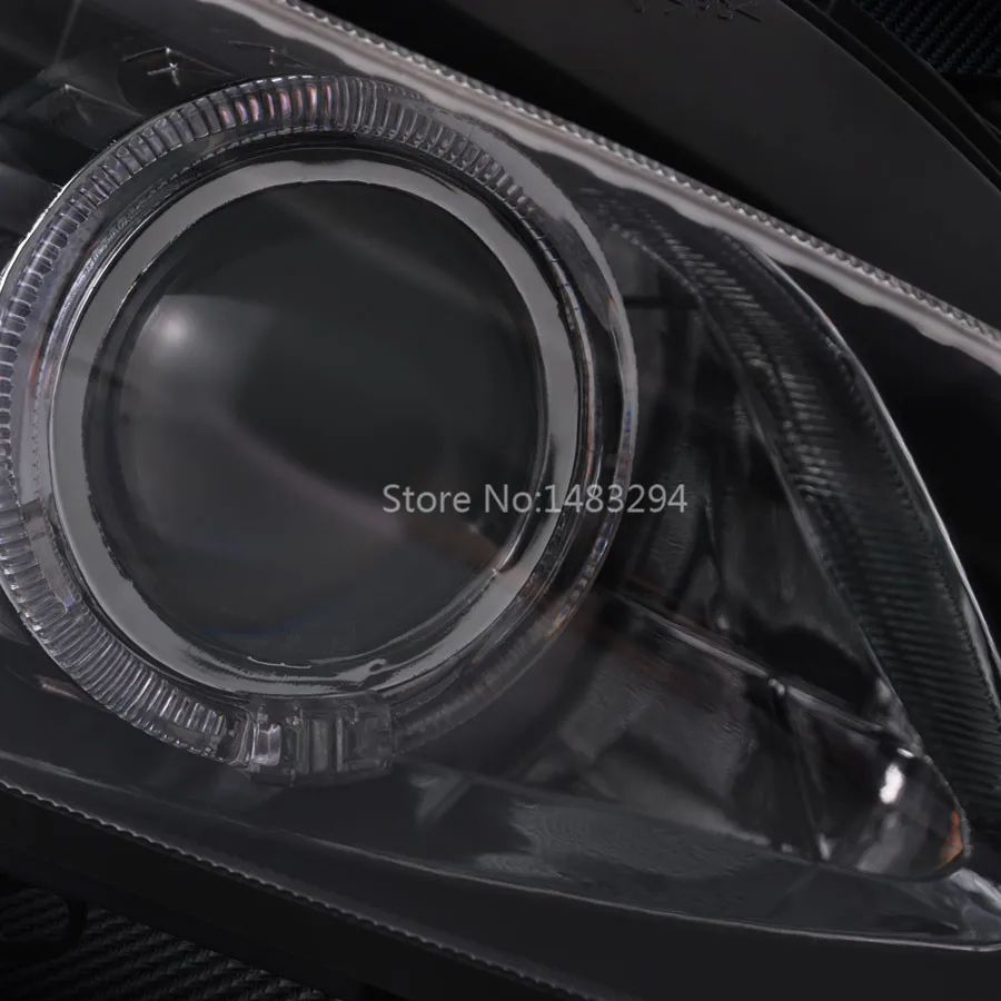 Модифицированный синий глаз ангела Белый светодиод DRL HID проектор фары в сборе