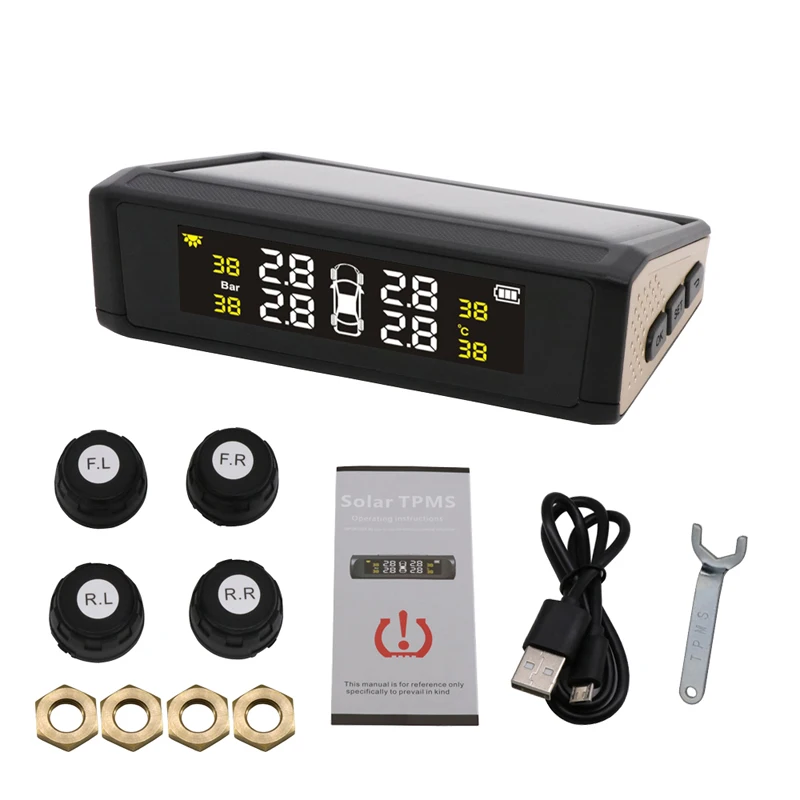 SilverStrong Солнечный TPMS внешний датчик давления в шинах монитор беспроводной