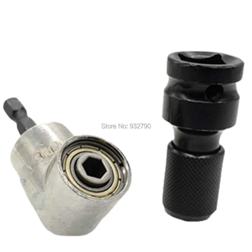 

Angle Driver Power Drill Hex Bits Angled Driver Bit Holder Quick Release 1/2" Dr. to 1/4" Hex Shank Bit Adapter Converter