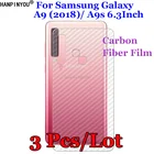 3 шт.лот для Samsung Galaxy A9 (2018) A9s 6,3 дюйма 3D Нескользящая прозрачная задняя пленка из углеродного волокна защитная пленка для экрана Защитная Наклейка