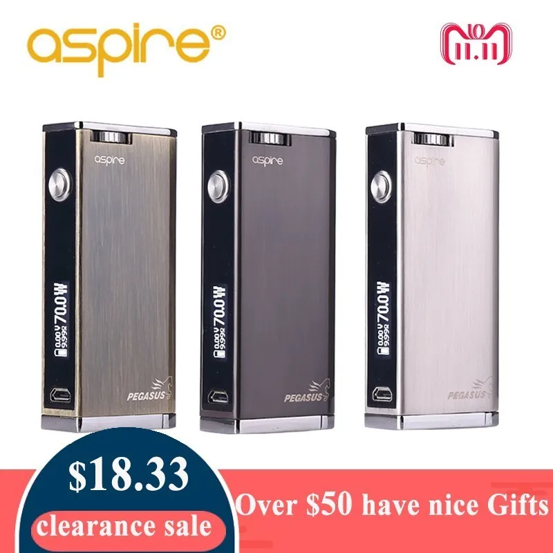 Электронная сигарета Mod Aspire Pegasus 70 Вт TC поле 0 86 дюймов дисплей Вдыхание пара Fit RTA