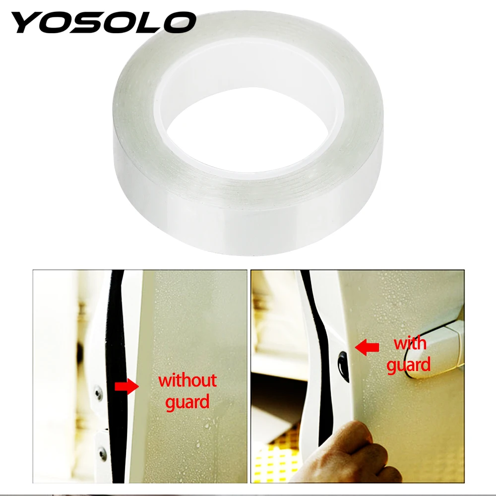 

YOSOLO Car Door Edges Guard Anti-scratch Wrap Sticker Paint Protective Film Styling Mouldings 1.5cmx5m Door Scratch Protector