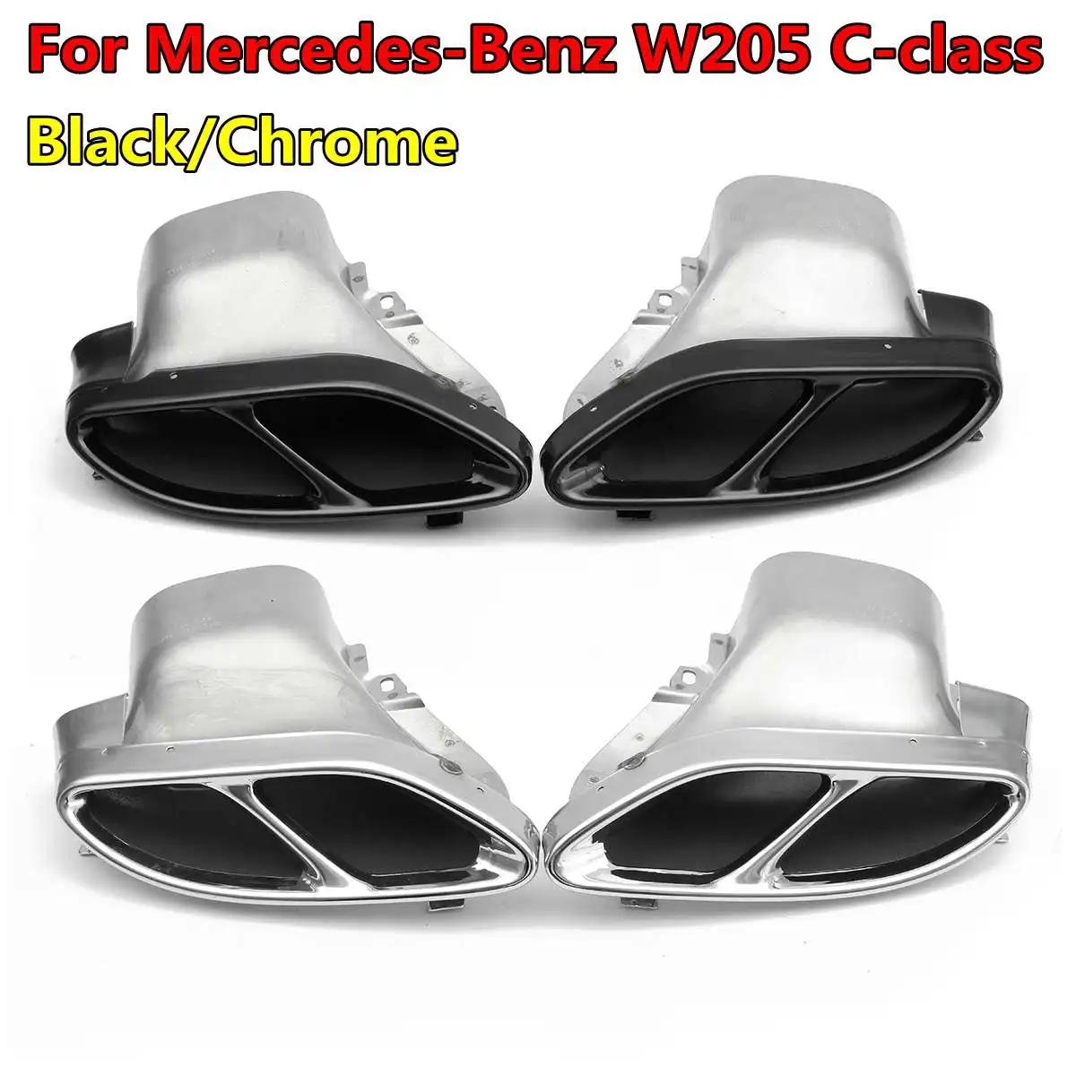 Пара задних трубок глушителя для Mercedes Benz W205 C class 2015 2016 2017 2018 2019