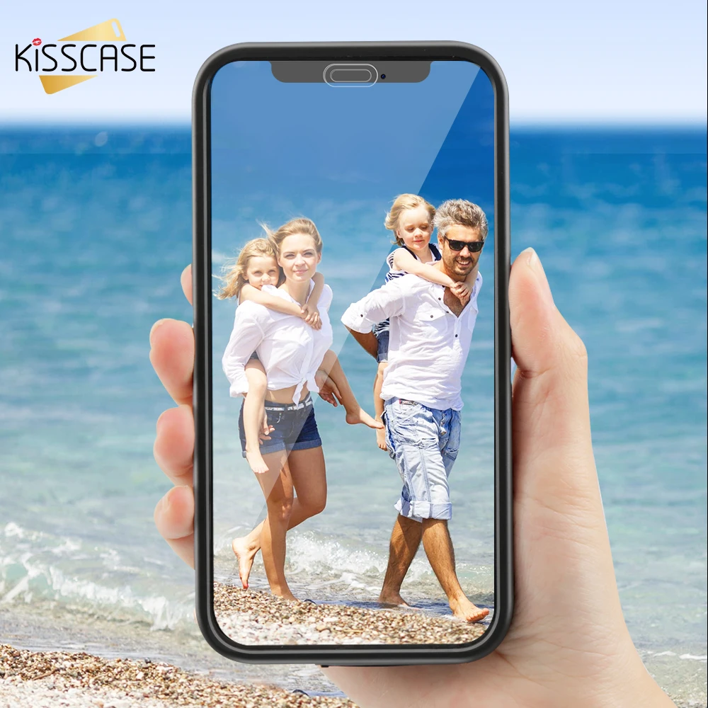KISSCASE 360 Водонепроницаемый чехол для iPhone 5 5S 6 6s 7 8 плюс X XR xsmax Подводное покрытие Coque