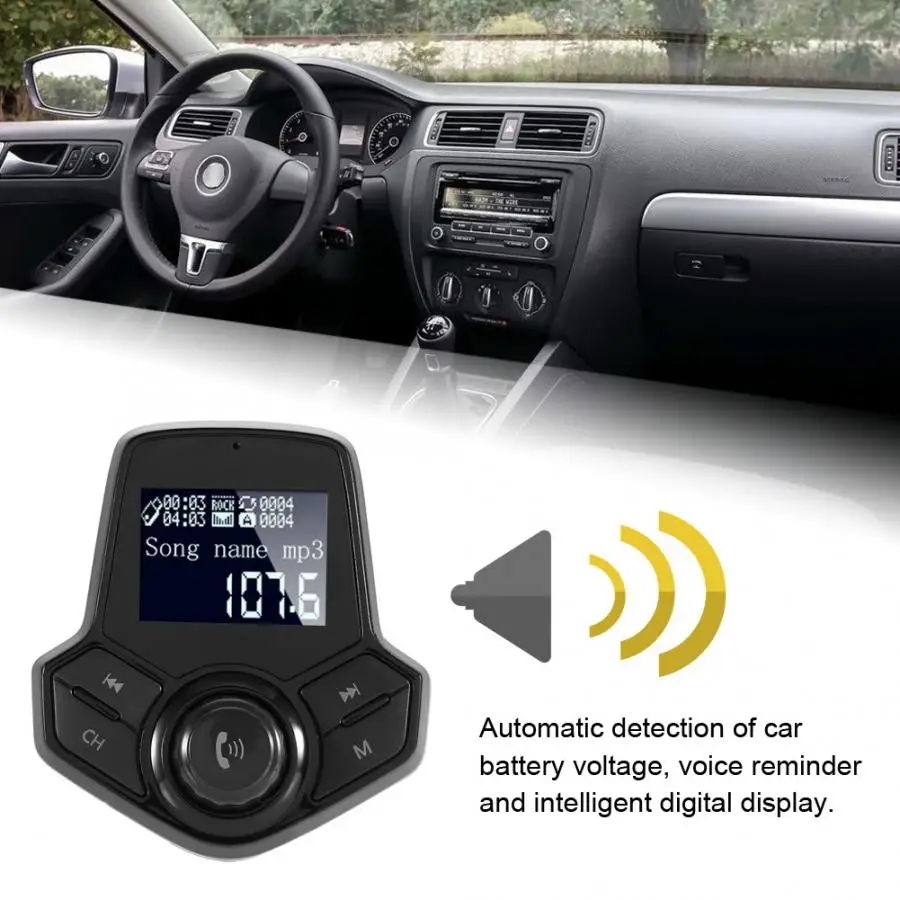 Автомобильное зарядное устройство QC3.0 BT с usb разъемом mp3 плеер адаптер для