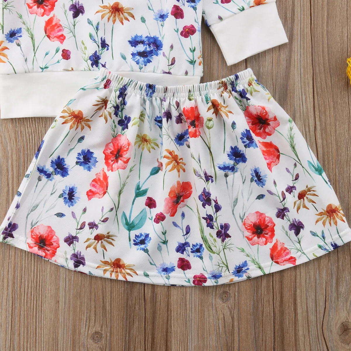 Brand New Toddler Baby Girl Outfit Clothes Floral T-shirt Top+Tutu Dress Skirt 3PCS Set Lovely Clothing | Детская одежда и обувь