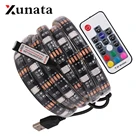 DC 5V USB 5050 RGB Светодиодная лента Цвет изменчивый ТВ Настольный экран фон смещение освещение водонепроницаемая гибкая светодиодная лента световой