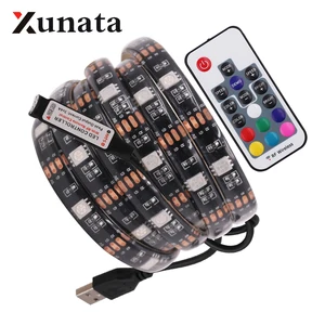 DC 5V USB 5050 RGB Светодиодная лента Цвет изменчивый ТВ Настольный экран фон смещение освещение водонепроницаемая гибкая светодиодная лента световой