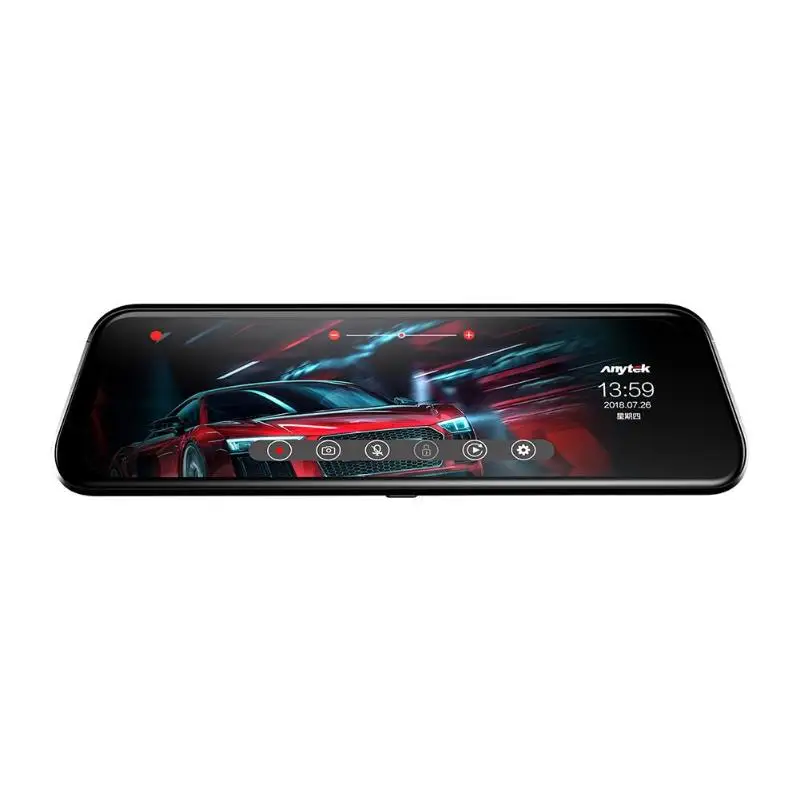 Anytek T12 + 9 66 дюймов Автомобильное зеркало заднего вида DVR камера с двумя
