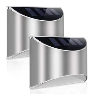 Уличное настенное бра на солнечной батарее, водонепроницаемый беспроводной садовый светильник для безопасности, лампа для дома, входной двери, наружного внутреннего дворика, забора