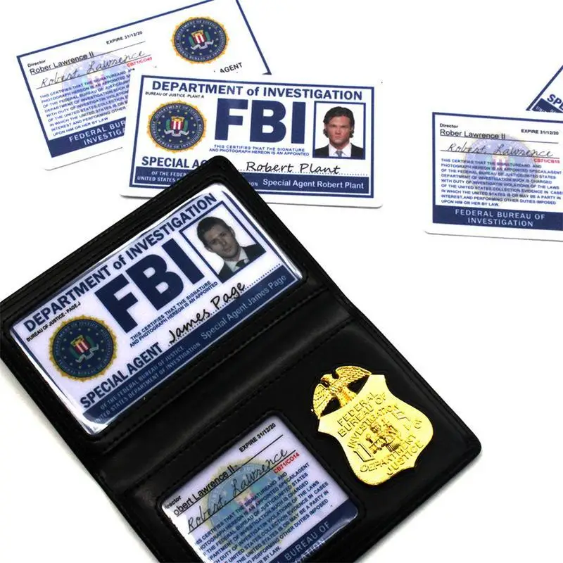 Ролевые игры Реквизит Сверхъестественное Дин Сэм Винчестер Fbi значок держатель
