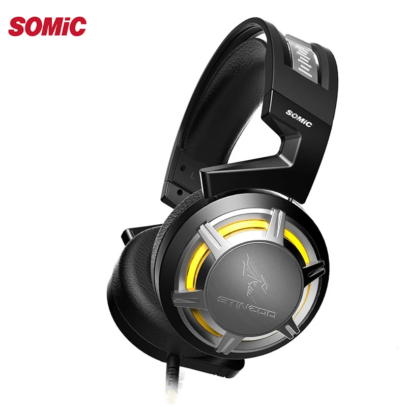 SOMIC G926 USB игровая гарнитура с микрофоном светодиодный свет для ПК игры