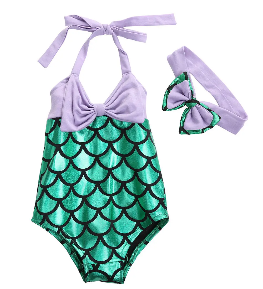 

Toddler Kids Girl Mermaid Swimwear Bathing Swimsuit Swimming Costume Headband