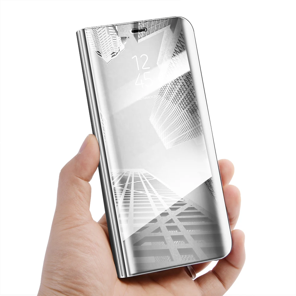 Чехол для Huawei Honor Play цветной умный чехол с зеркальным эффектом кожаный