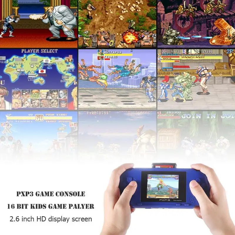 PXP3 игровая консоль портативная 16 бит ретро детская игра Palyer встроенные 150 игры |