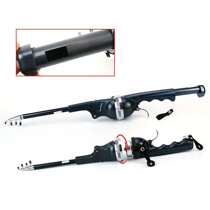 Складная удочка одна штука встроенное колесо Автономная рыболовная леска